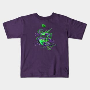 Chinese Coiling Dragon Mythical Time Controlling Creature Kids T-Shirt